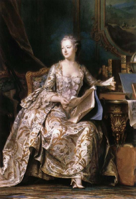 LA TOUR, Maurice Quentin de Portrait of Madame de Pompadour Germany oil painting art